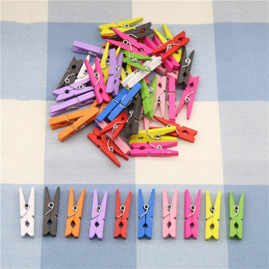 10 Piece Colourful Photo Pegs